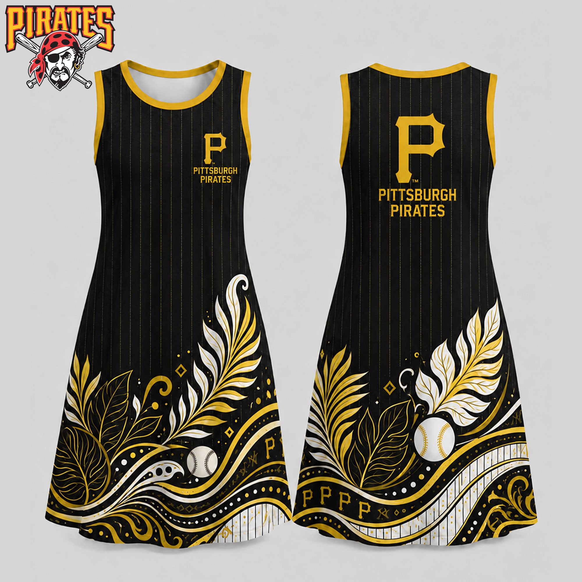 P.pirates | Premium M.l.b Floral Dress Td