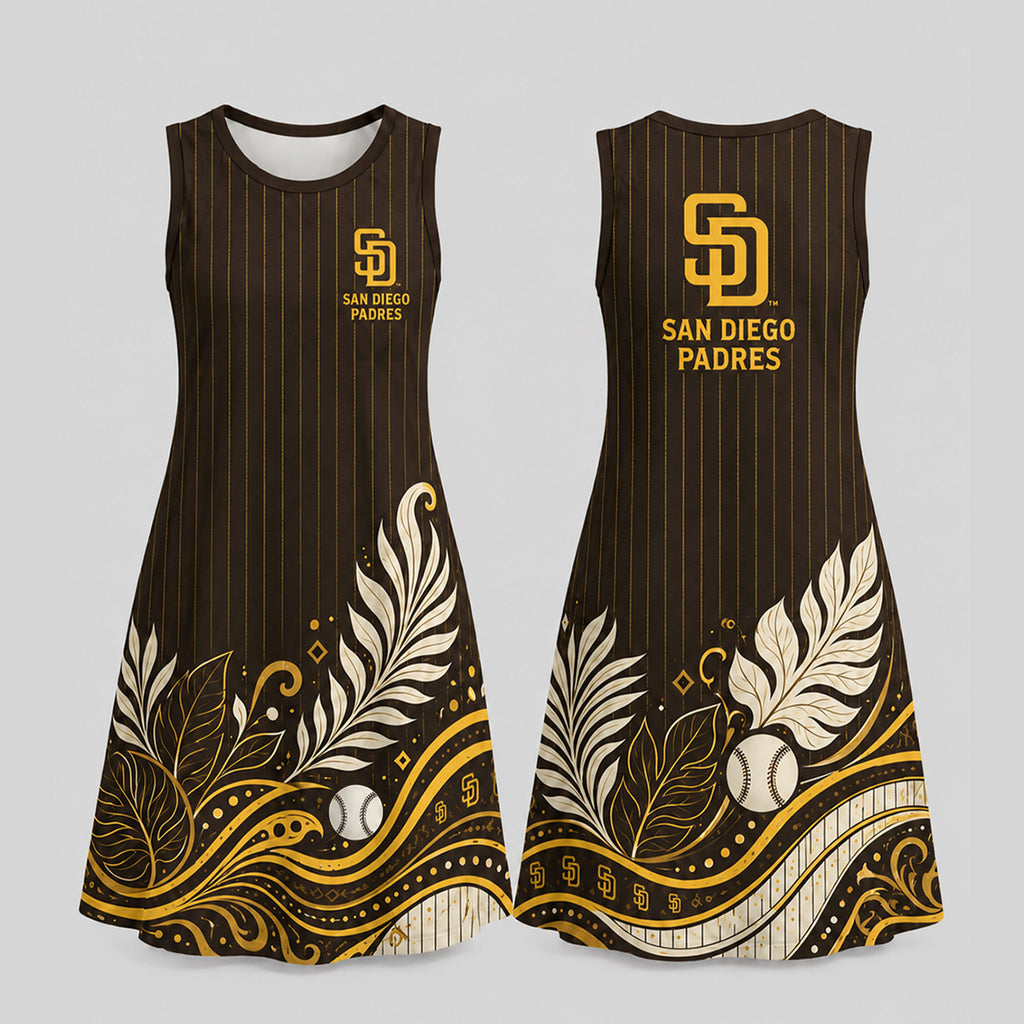 S.d.padres | Premium M.l.b Floral Dress Td