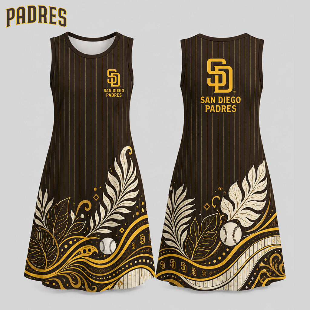 S.d.padres | Premium M.l.b Floral Dress Td