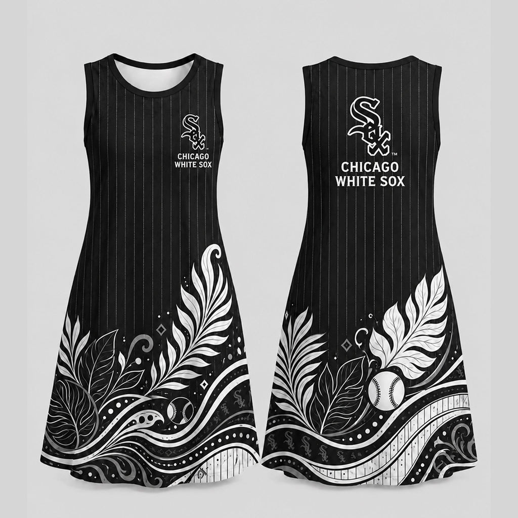 C.white Sox | Premium M.l.b Floral Dress Td