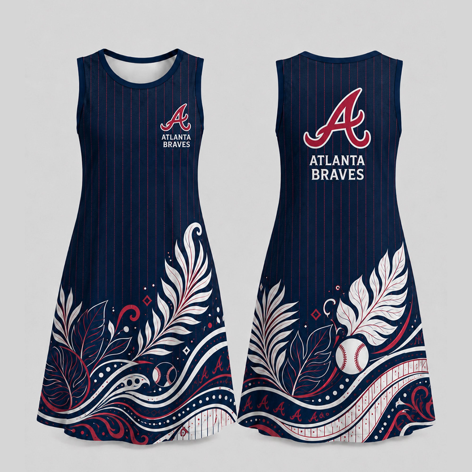 A.braves | Premium M.l.b Floral Dress Td