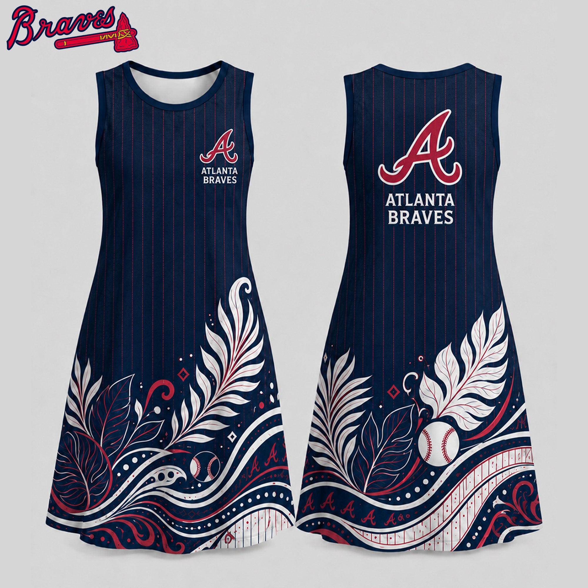 A.braves | Premium M.l.b Floral Dress Td