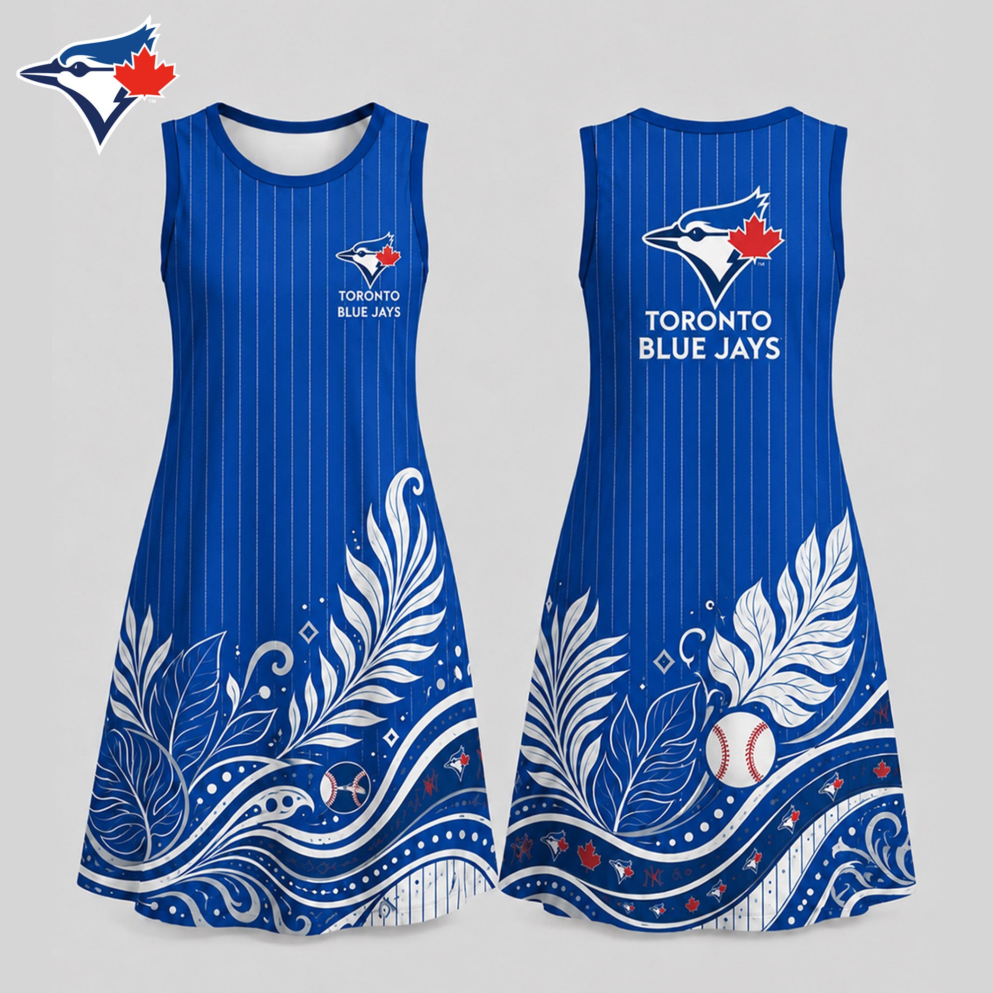 T.blue Jays | Premium M.l.b Floral Dress Td