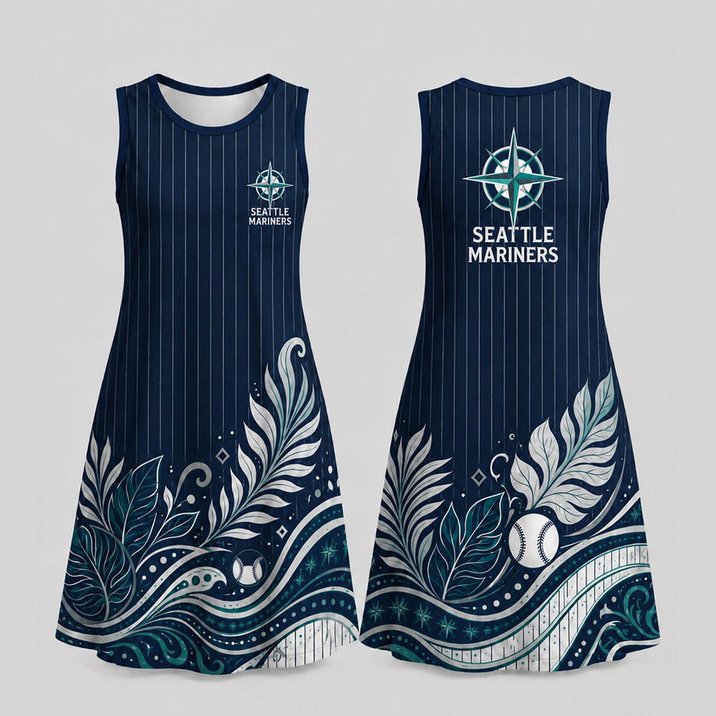 S.mariners | Premium M.l.b Floral Dress Td