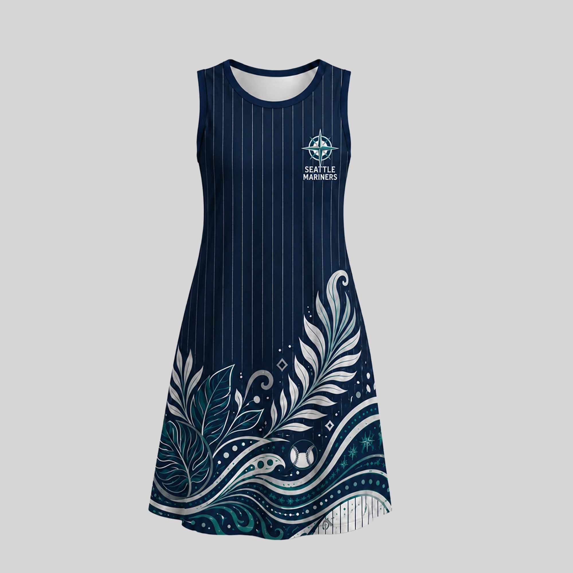 S.mariners | Premium M.l.b Floral Dress Td
