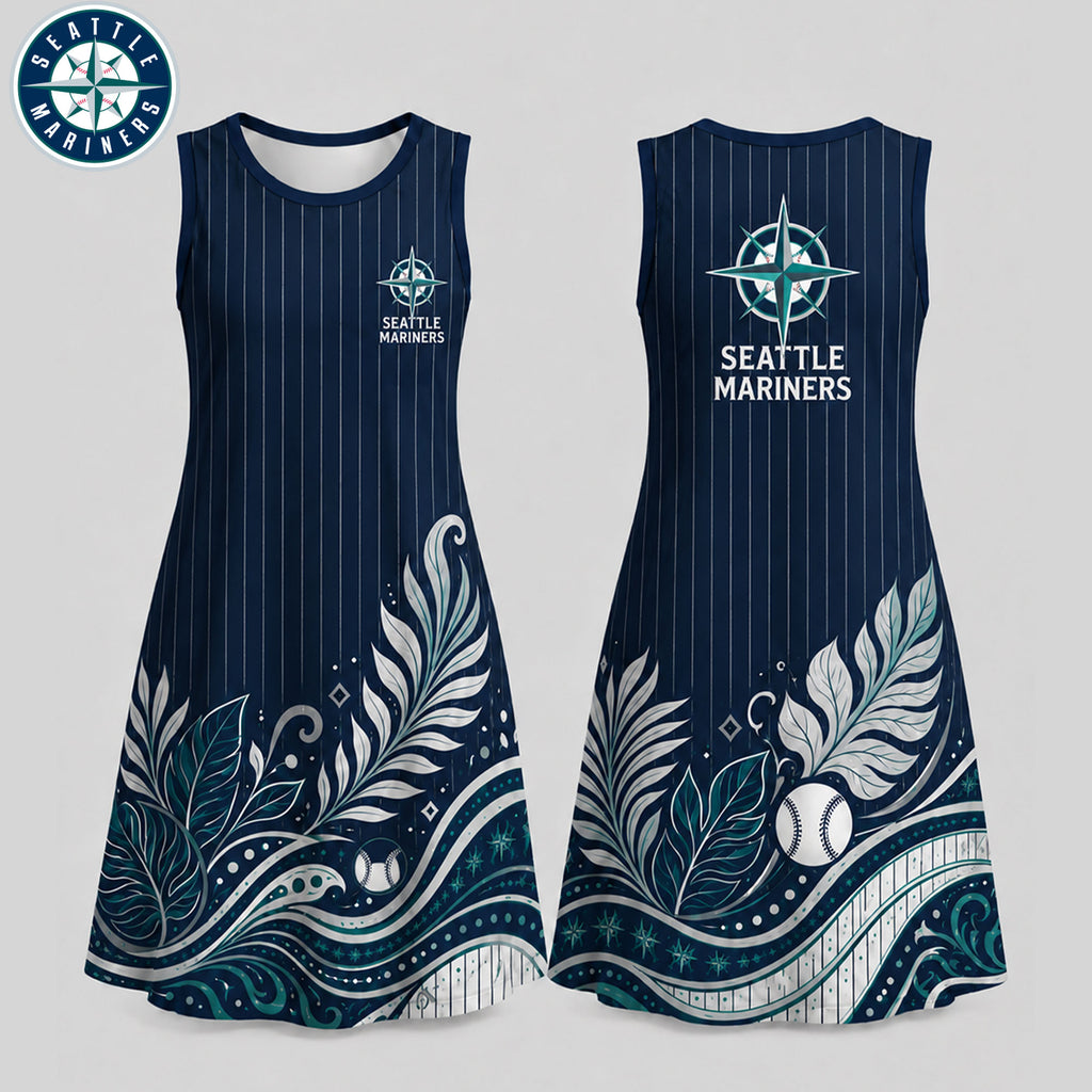 S.mariners | Premium M.l.b Floral Dress Td