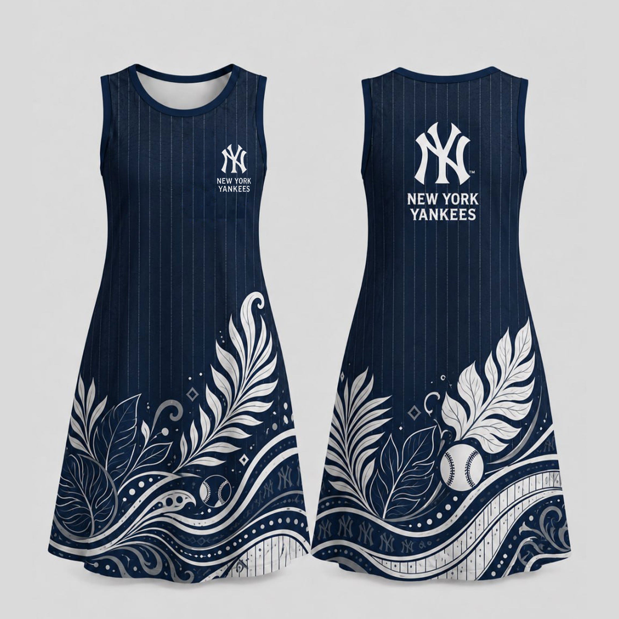 N.y.yankees | Premium M.l.b Floral Dress Td