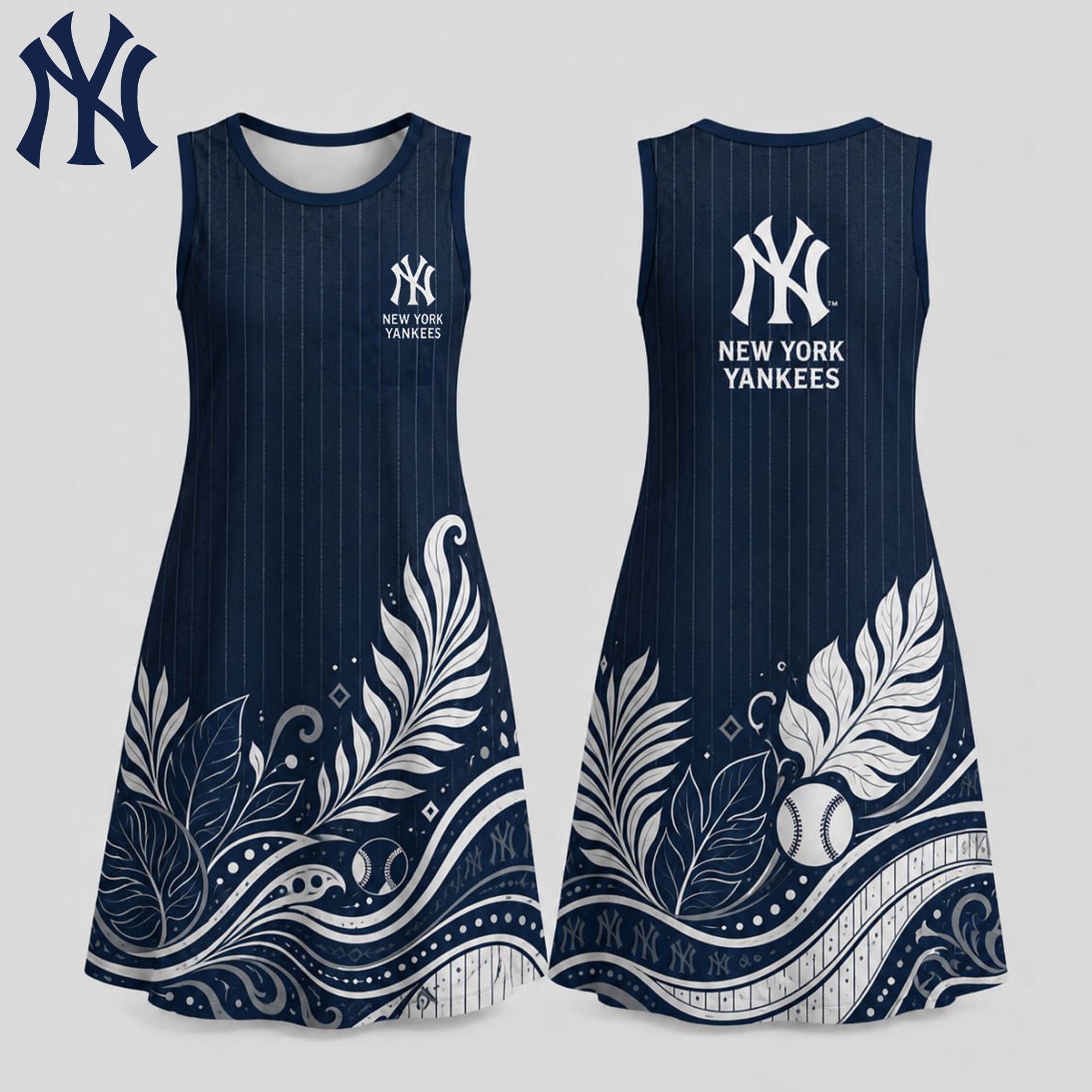 N.y.yankees | Premium M.l.b Floral Dress Td