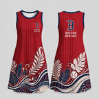 B.red Sox | Premium M.l.b Floral Dress Td