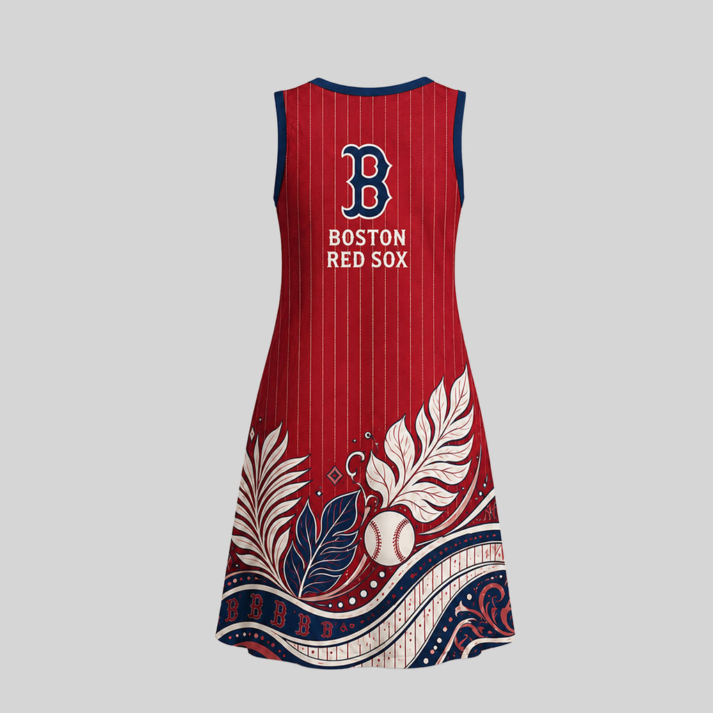 B.red Sox | Premium M.l.b Floral Dress Td