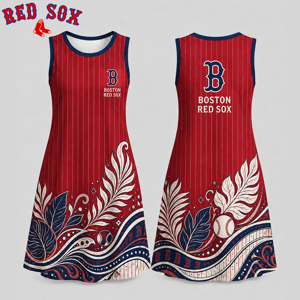 B.red Sox | Premium M.l.b Floral Dress Td