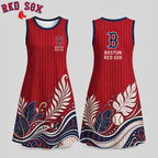 B.red Sox | Premium M.l.b Floral Dress Td