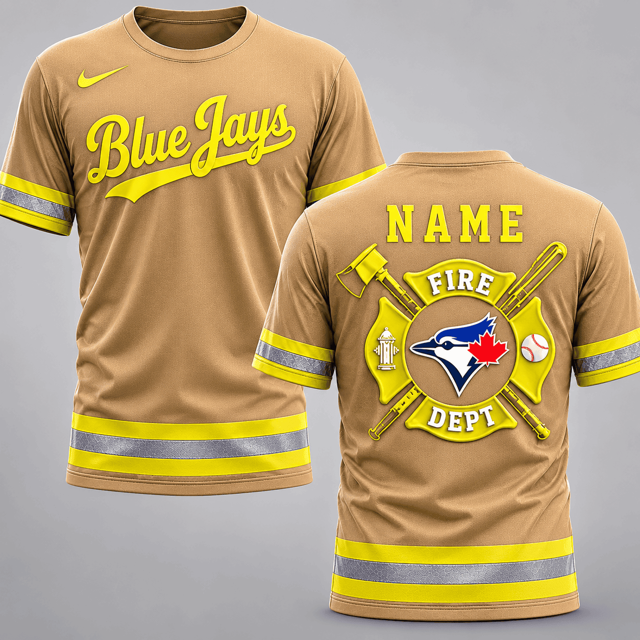 T.blue Jays | M.l.b X Personalized Firefighters Hi-vis 3d Shirt