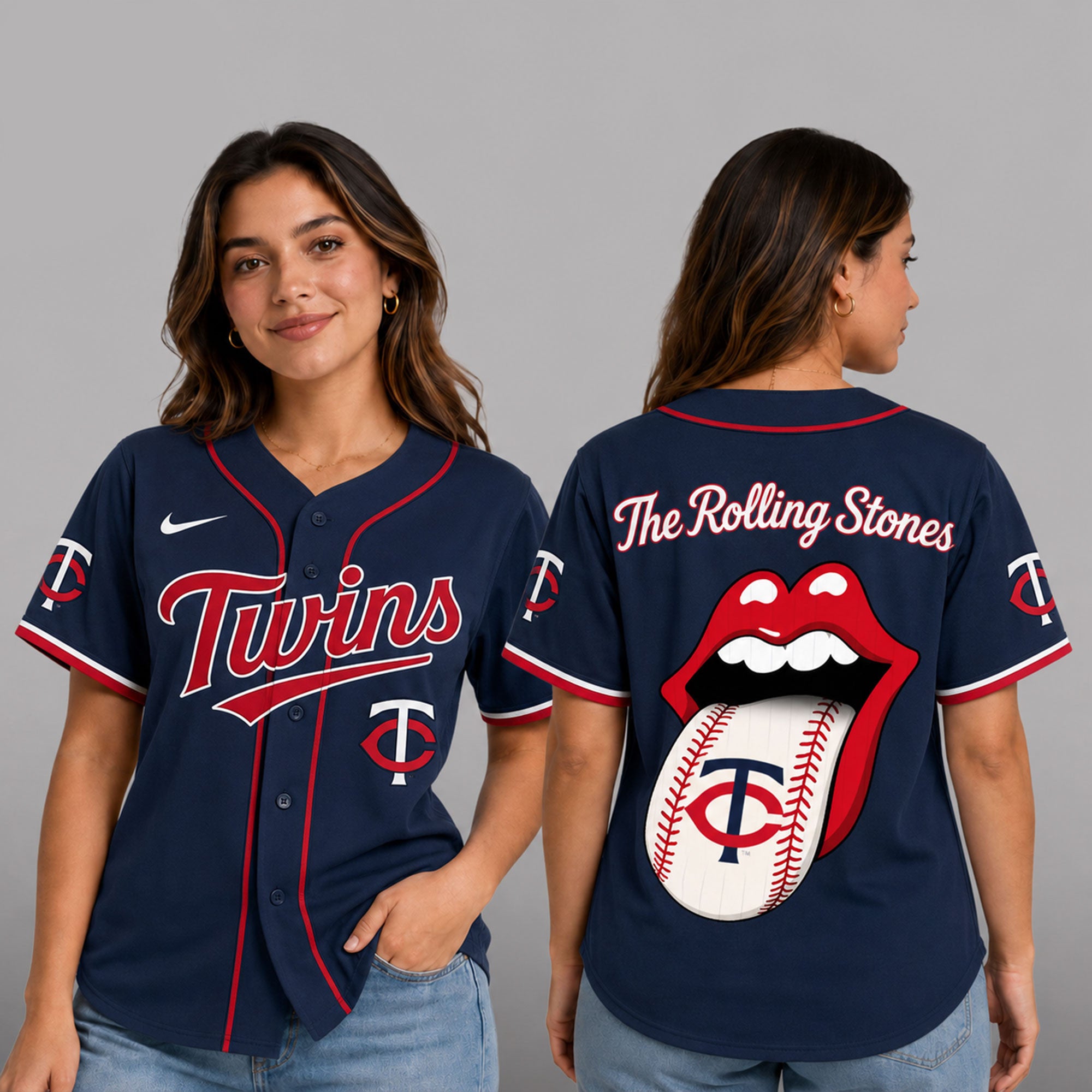 M.twins | Premium .m.l.b. The Rolling Stones Jersey Shirt Td