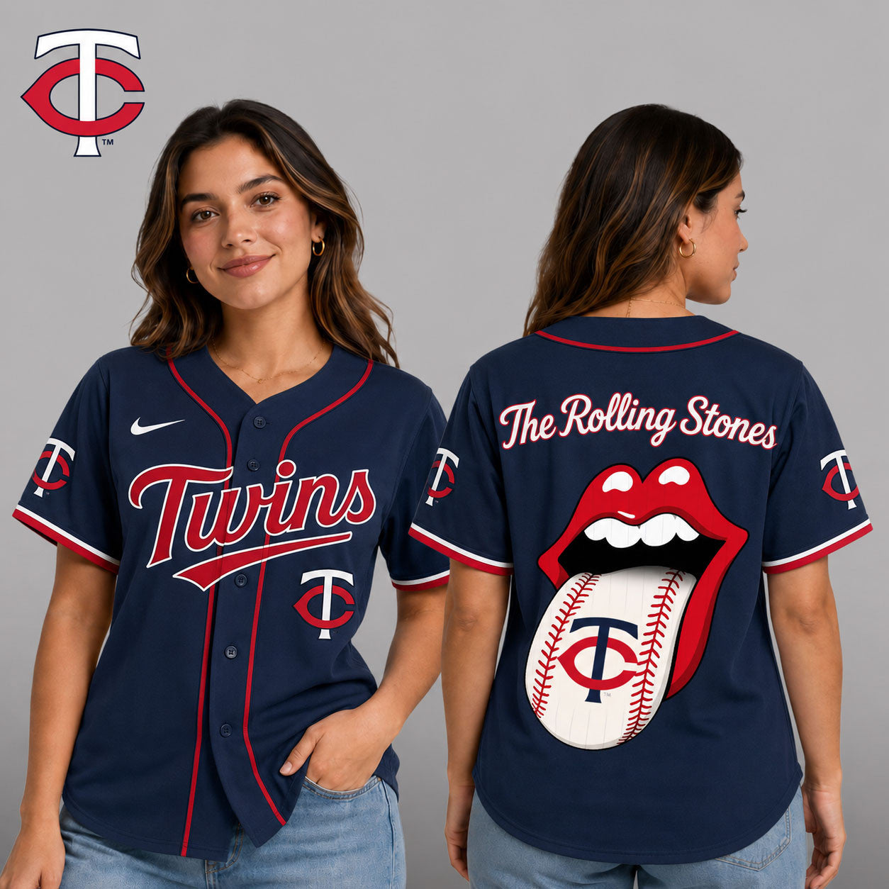 M.twins | Premium .m.l.b. The Rolling Stones Jersey Shirt Td
