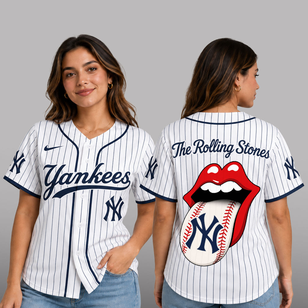 N.y.yankees | Premium .m.l.b. The Rolling Stones Jersey Shirt Td
