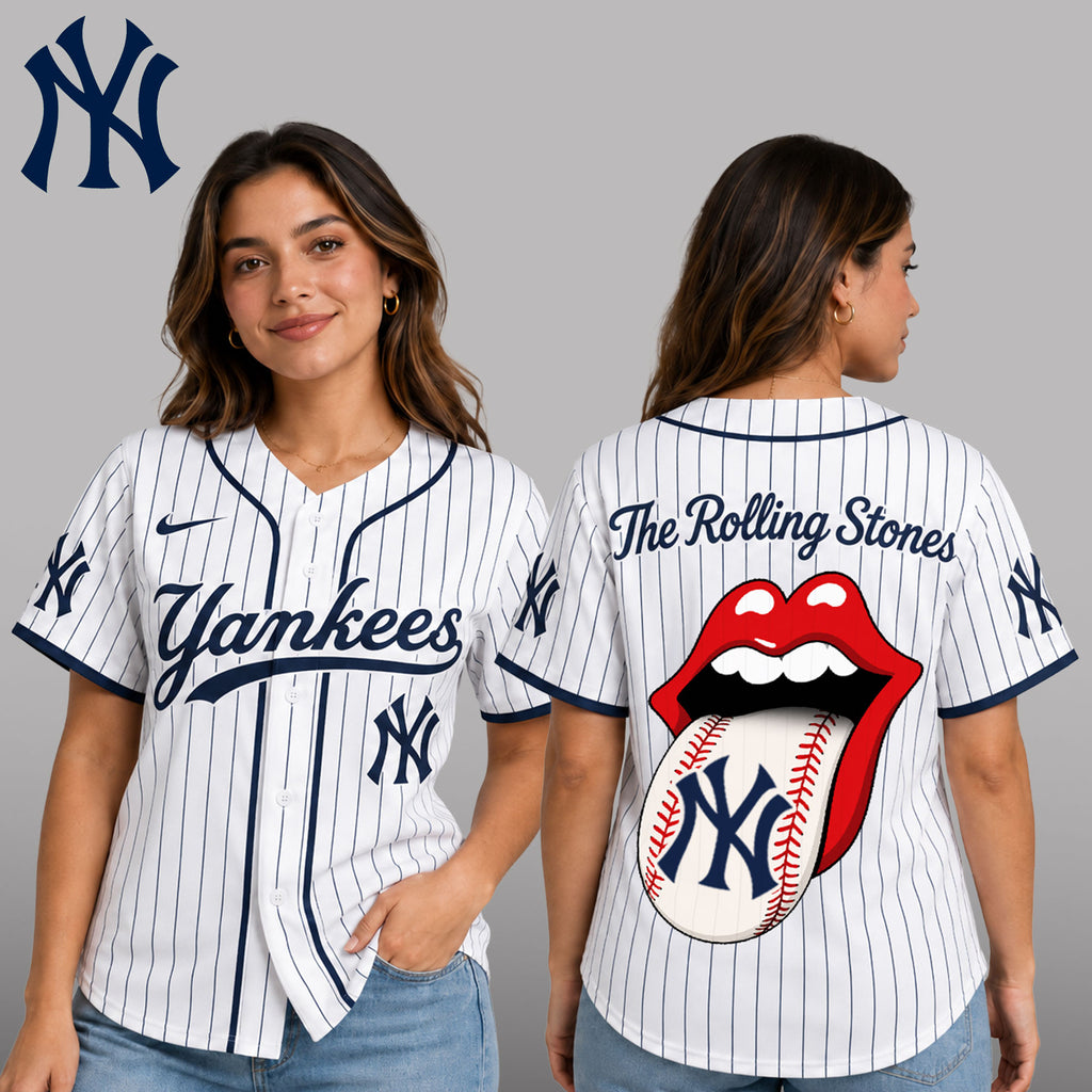 N.y.yankees | Premium .m.l.b. The Rolling Stones Jersey Shirt Td