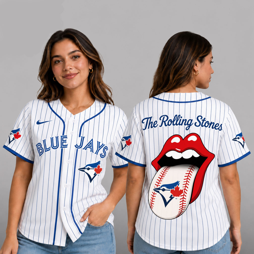 T.blue Jays | Premium .m.l.b. The Rolling Stones Jersey Shirt Td