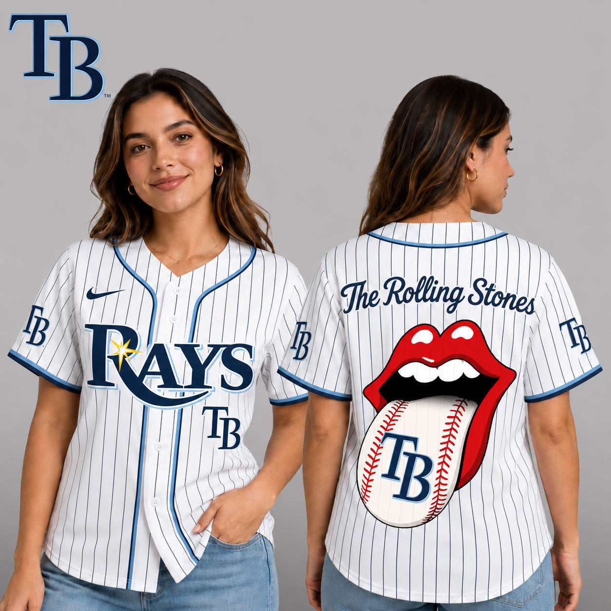T.bay Rays | Premium .m.l.b. The Rolling Stones Jersey Shirt Td