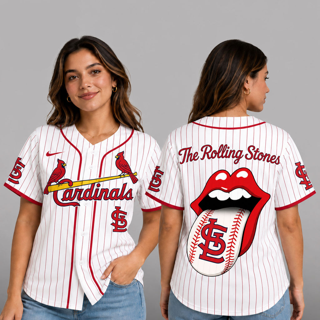 S.l.cardinals | Premium .m.l.b. The Rolling Stones Jersey Shirt Td