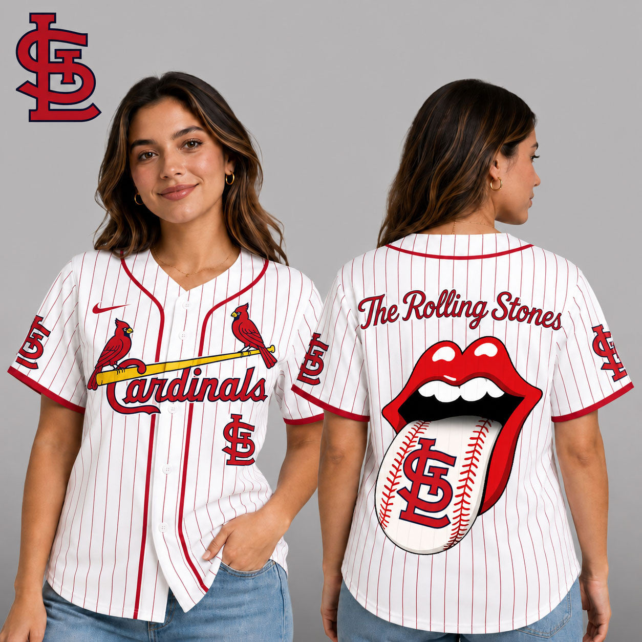 S.l.cardinals | Premium .m.l.b. The Rolling Stones Jersey Shirt Td