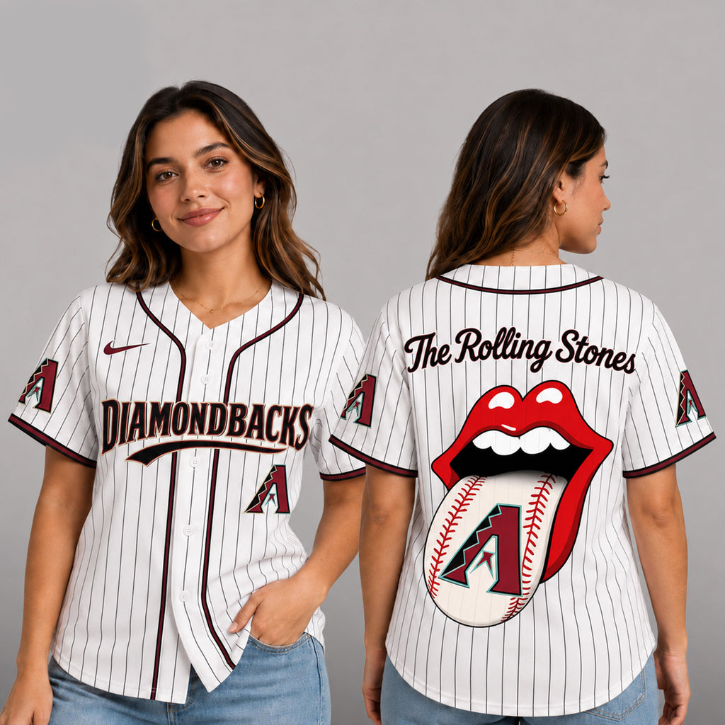 A.diamondbacks | Premium .m.l.b. The Rolling Stones Jersey Shirt Td