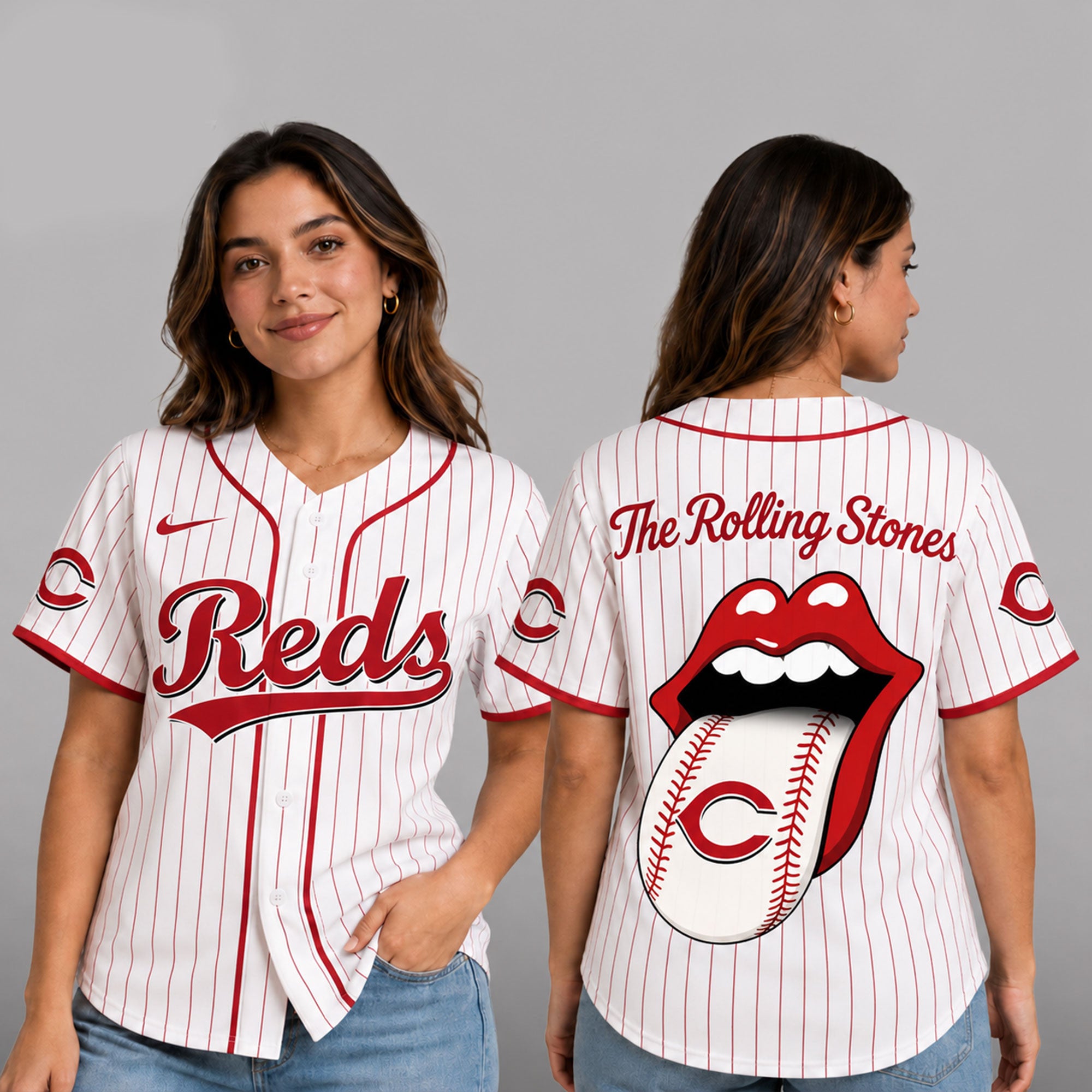 C.reds | Premium .m.l.b. The Rolling Stones Jersey Shirt Td