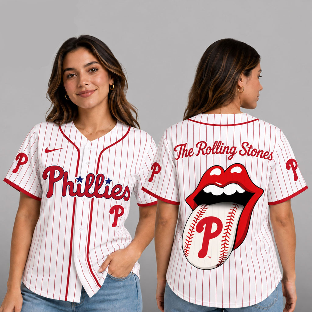 P.phillies | Premium .m.l.b. The Rolling Stones Jersey Shirt Td