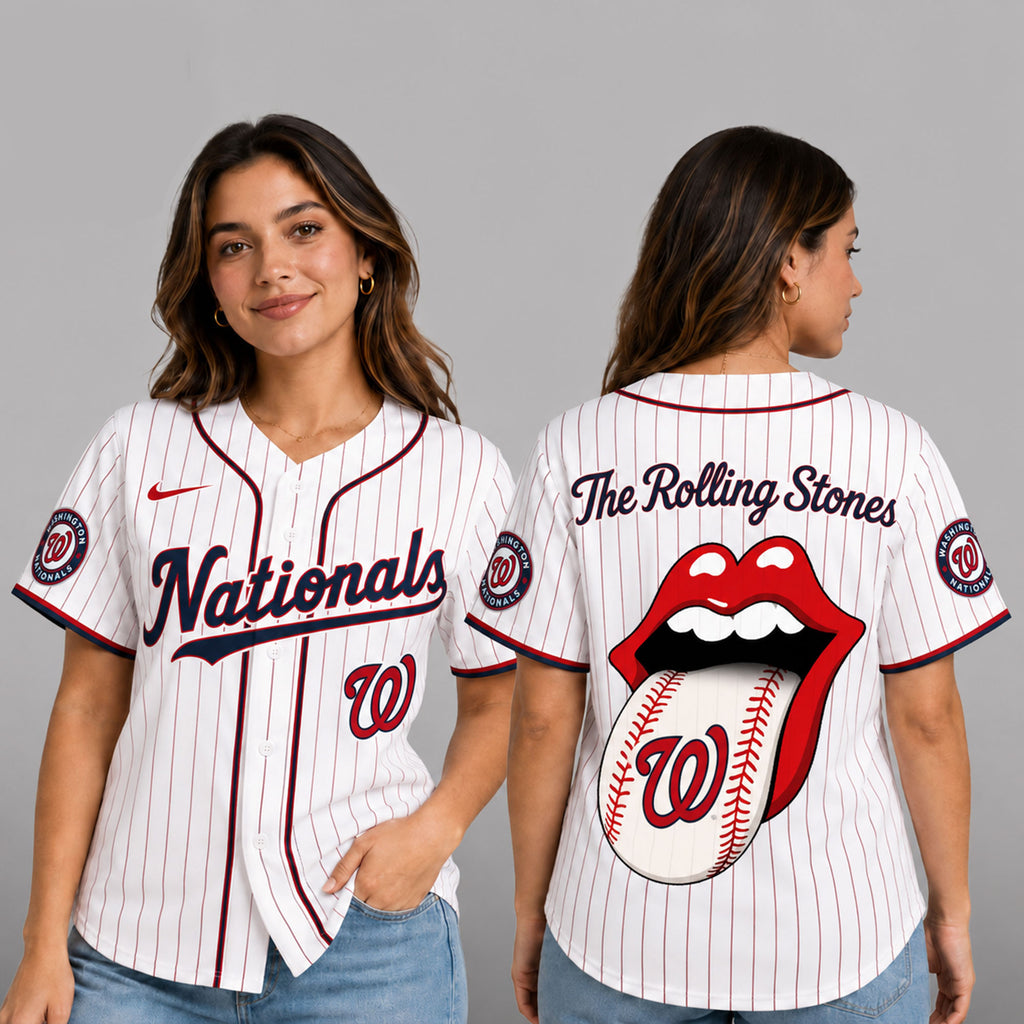 W.nationals | Premium .m.l.b. The Rolling Stones Jersey Shirt Td