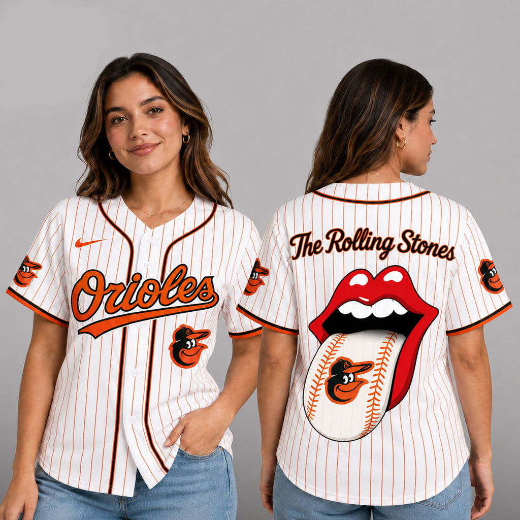 B.orioles | Premium .m.l.b. The Rolling Stones Jersey Shirt Td