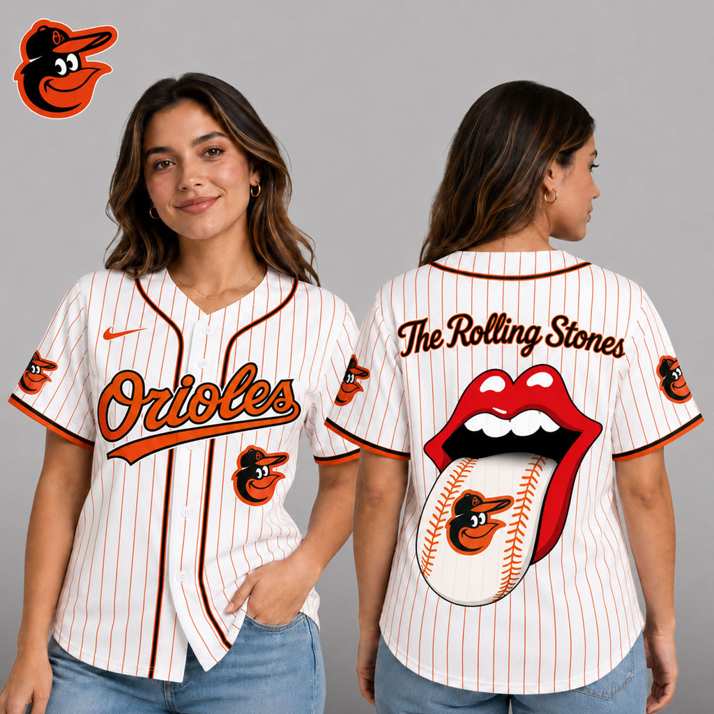 B.orioles | Premium .m.l.b. The Rolling Stones Jersey Shirt Td