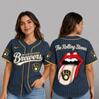 M.brewers | Premium .m.l.b. The Rolling Stones Jersey Shirt Td