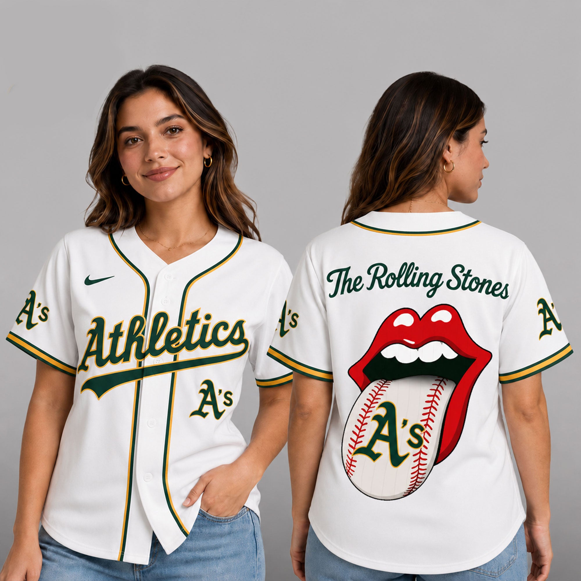 O.athletics | Premium .m.l.b. The Rolling Stones Jersey Shirt Td