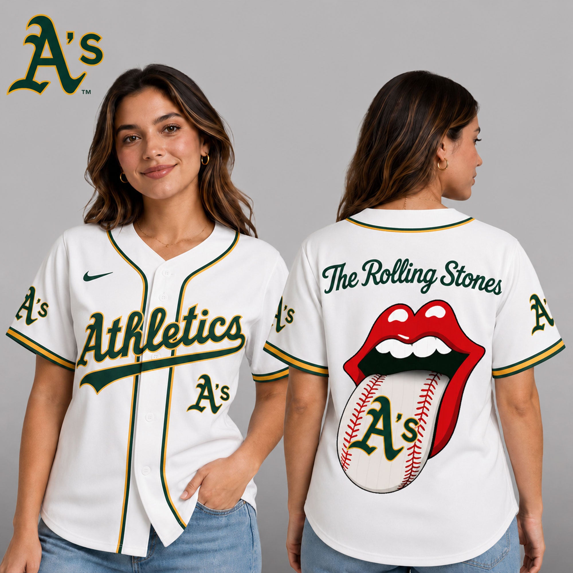 O.athletics | Premium .m.l.b. The Rolling Stones Jersey Shirt Td