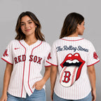 B.red Sox | Premium .m.l.b. The Rolling Stones Jersey Shirt Td