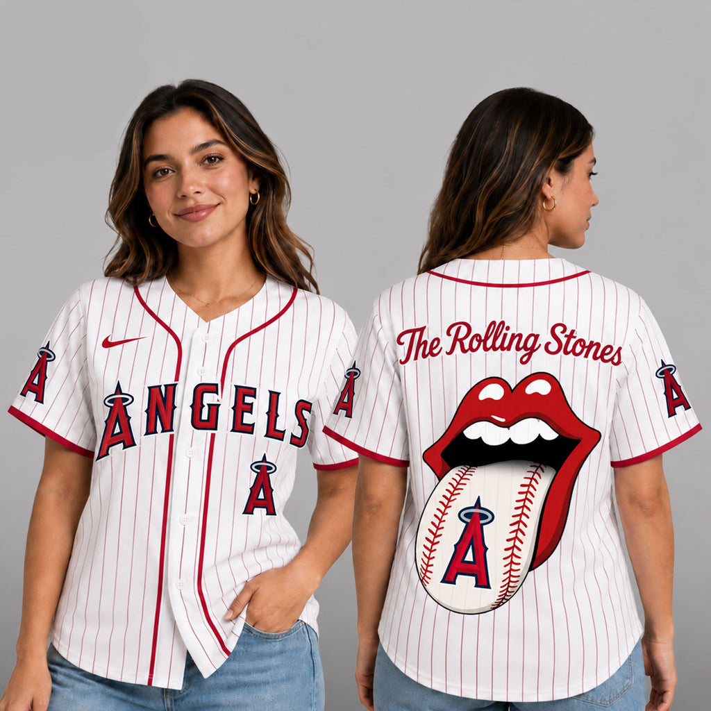 L.a.angels | Premium .m.l.b. The Rolling Stones Jersey Shirt Td