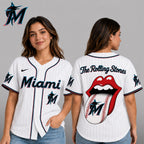 M.marlins | Premium .m.l.b. The Rolling Stones Jersey Shirt Td