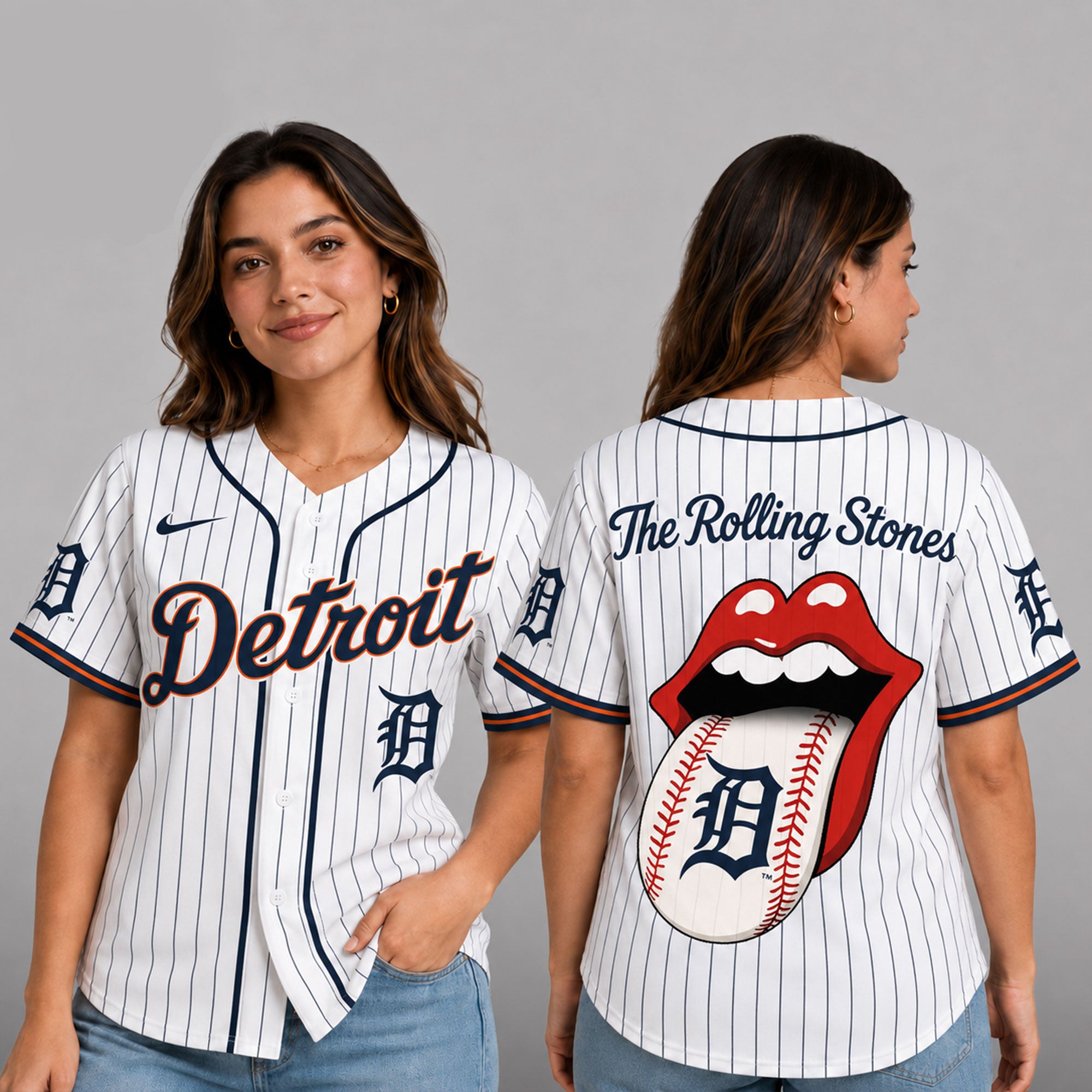 D.tigers | Premium .m.l.b. The Rolling Stones Jersey Shirt Td