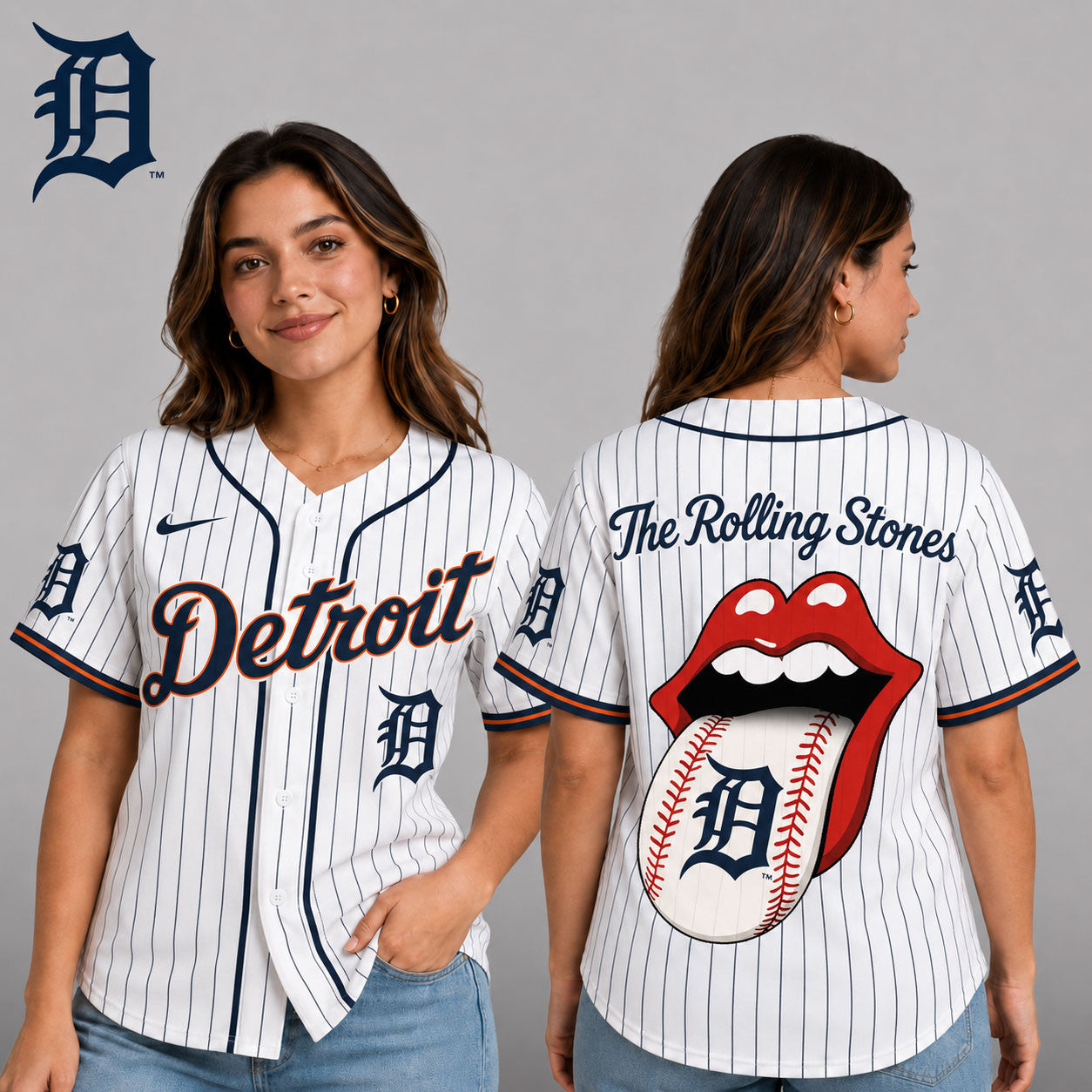 D.tigers | Premium .m.l.b. The Rolling Stones Jersey Shirt Td