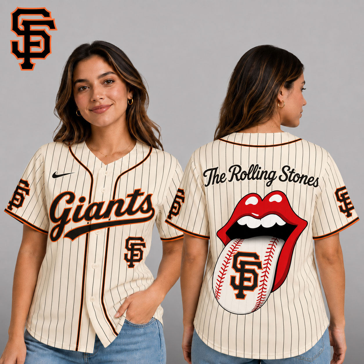 S.f.giants | Premium .m.l.b. The Rolling Stones Jersey Shirt Td