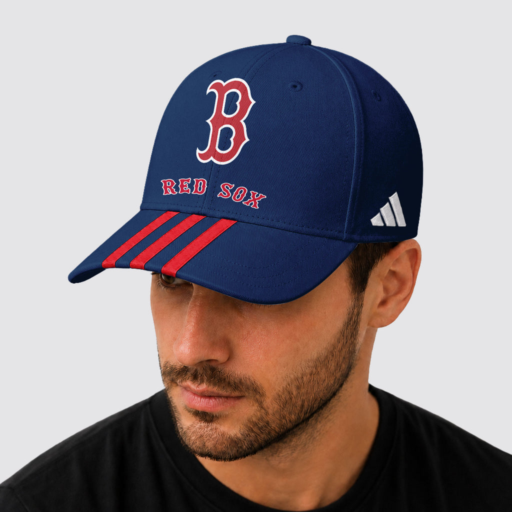 B.red Sox | Premium .m.l.b. Signature Triple Stripe Fan Baseball Cap