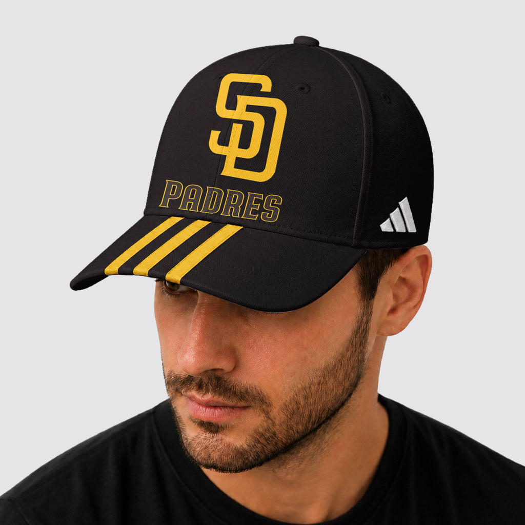 S.d.padres | Premium .m.l.b. Signature Triple Stripe Fan Baseball Cap