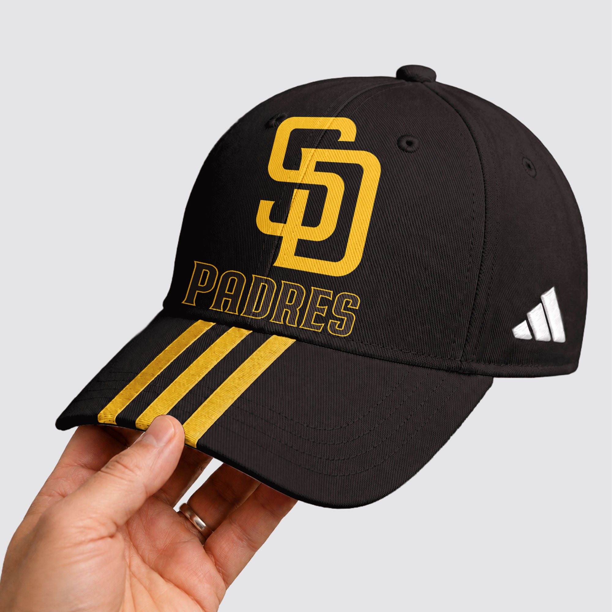 S.d.padres | Premium .m.l.b. Signature Triple Stripe Fan Baseball Cap