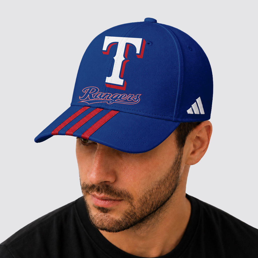 T.rangers | Premium .m.l.b. Signature Triple Stripe Fan Baseball Cap
