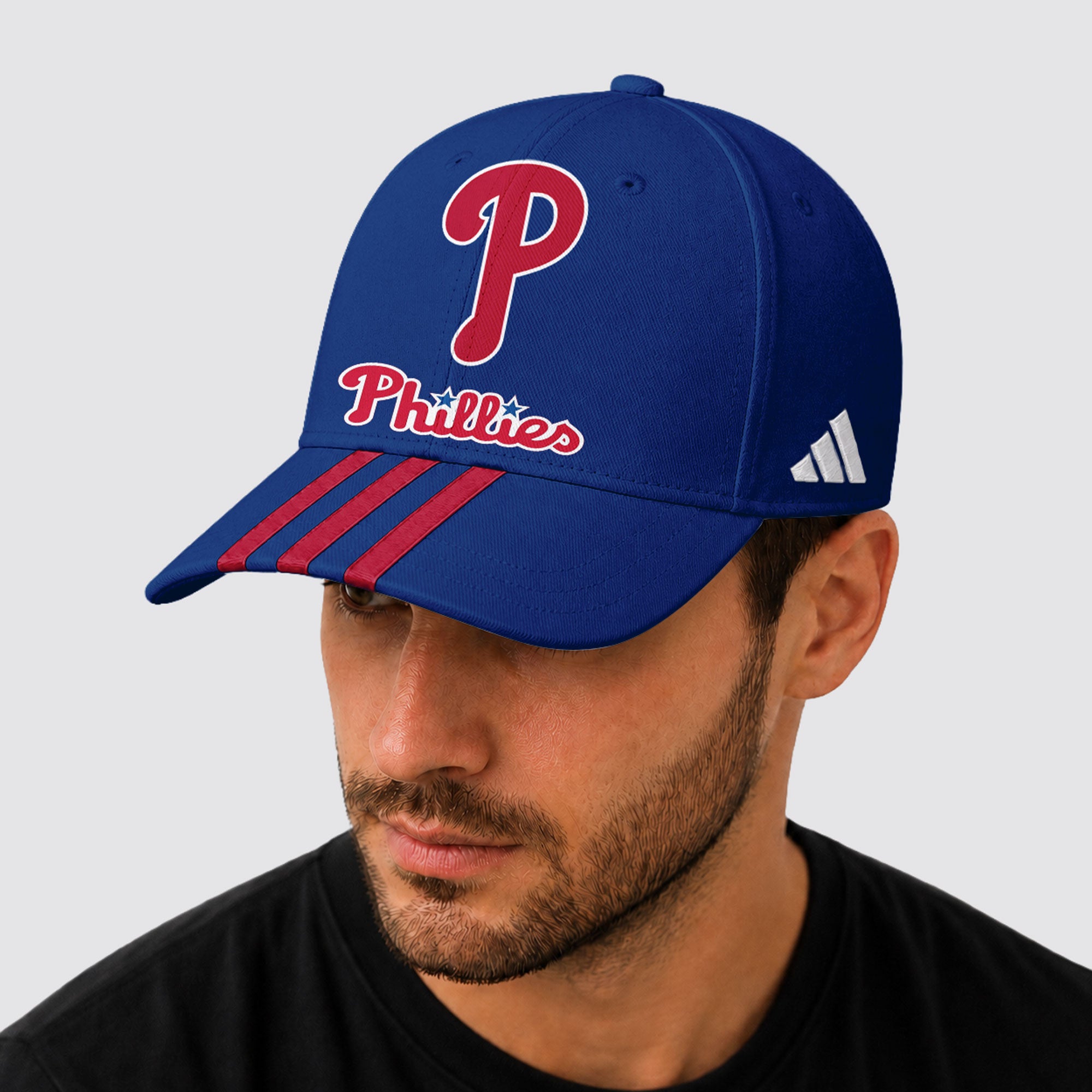 P.phillies | Premium .m.l.b. Signature Triple Stripe Fan Baseball Cap