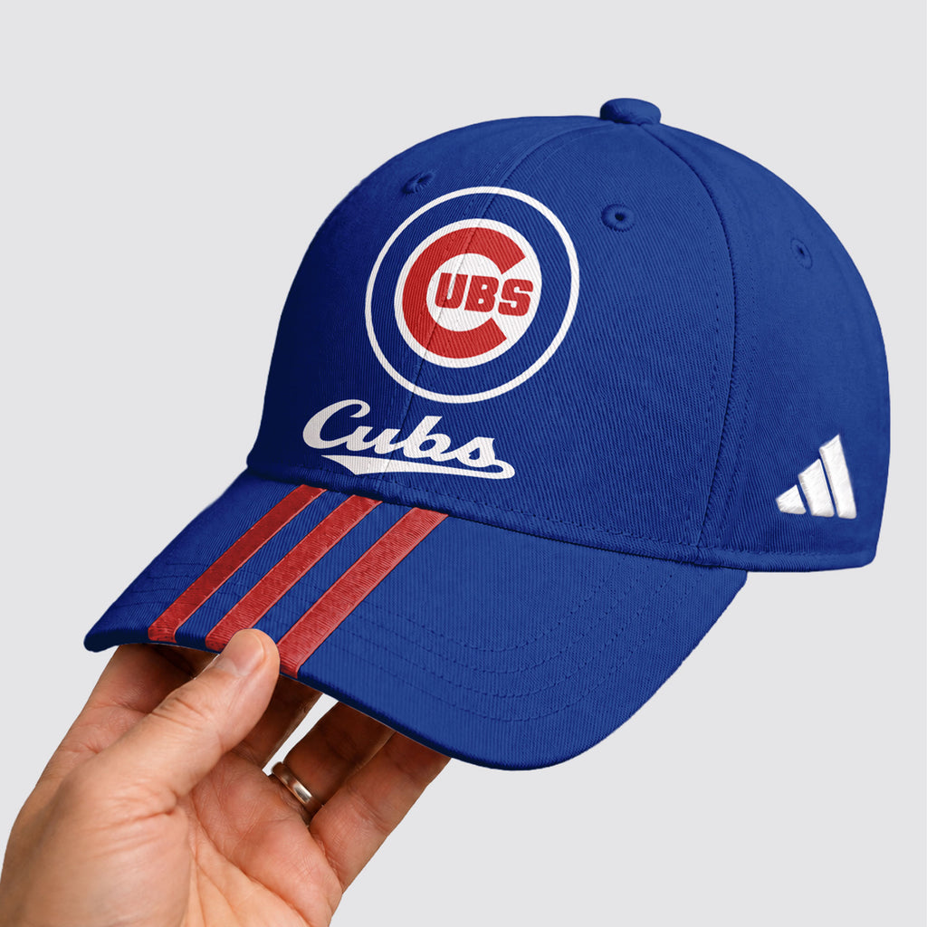 C.cubs | Premium .m.l.b. Signature Triple Stripe Fan Baseball Cap