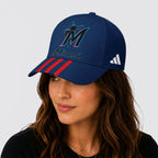 M.marlins | Premium .m.l.b. Signature Triple Stripe Fan Baseball Cap