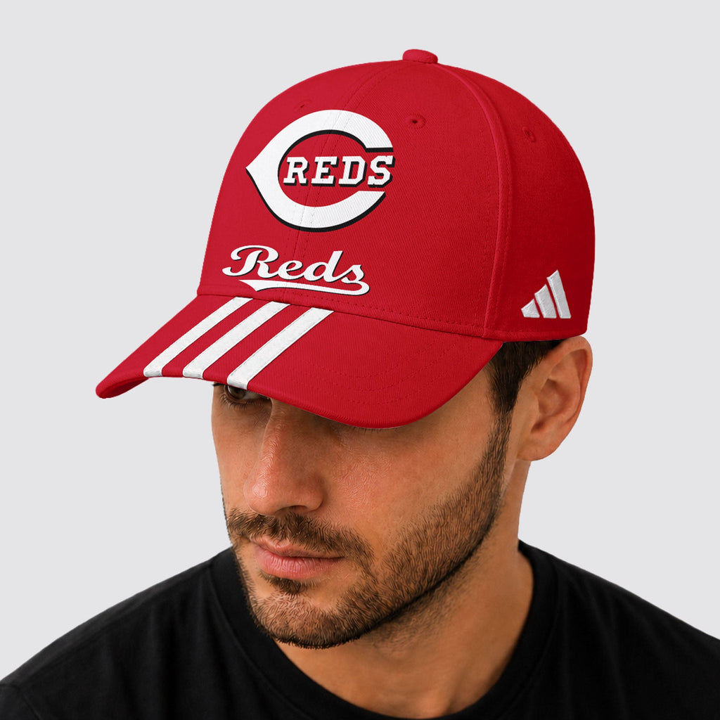 C.reds | Premium .m.l.b. Signature Triple Stripe Fan Baseball Cap