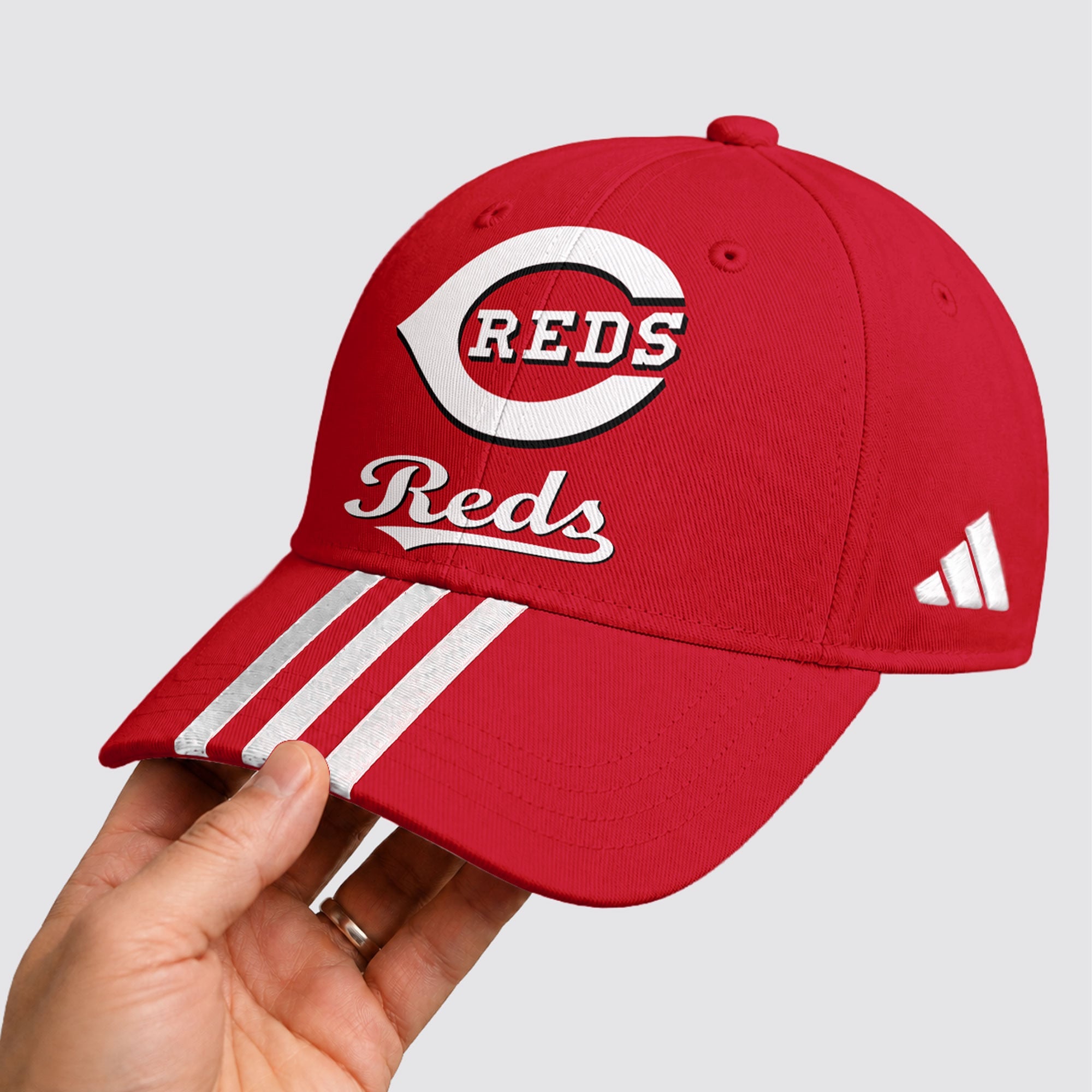 C.reds | Premium .m.l.b. Signature Triple Stripe Fan Baseball Cap