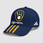 M.brewers | Premium .m.l.b. Signature Triple Stripe Fan Baseball Cap